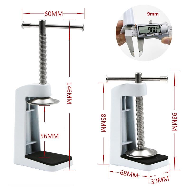 Струбцина для настольной лампы металл Белый (952744823) - фото 3