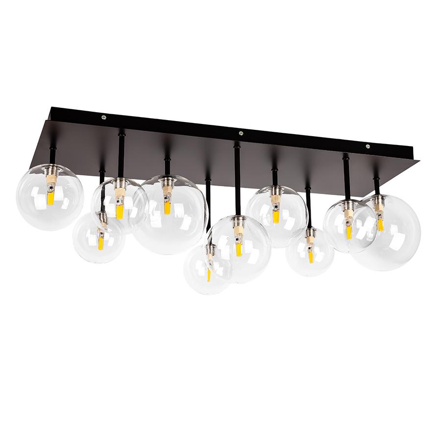 Люстра потолочная Levistella 999X7253F-10 BK/CL плафоны прозрачные Черный