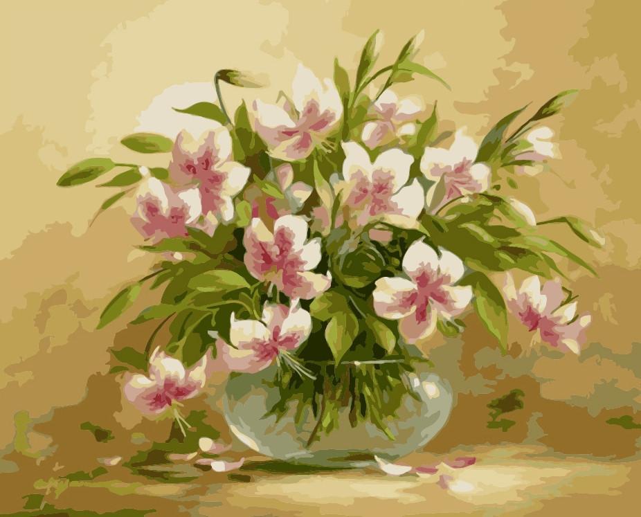 Картина по номерам Идейка Цветочная нежность 40x50 см (skl-КНО1064)