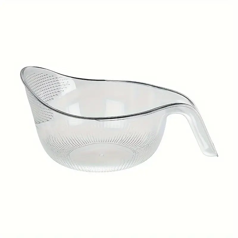 Миска-сито для фруктов овощей риса и круп 2в1 Прозрачный