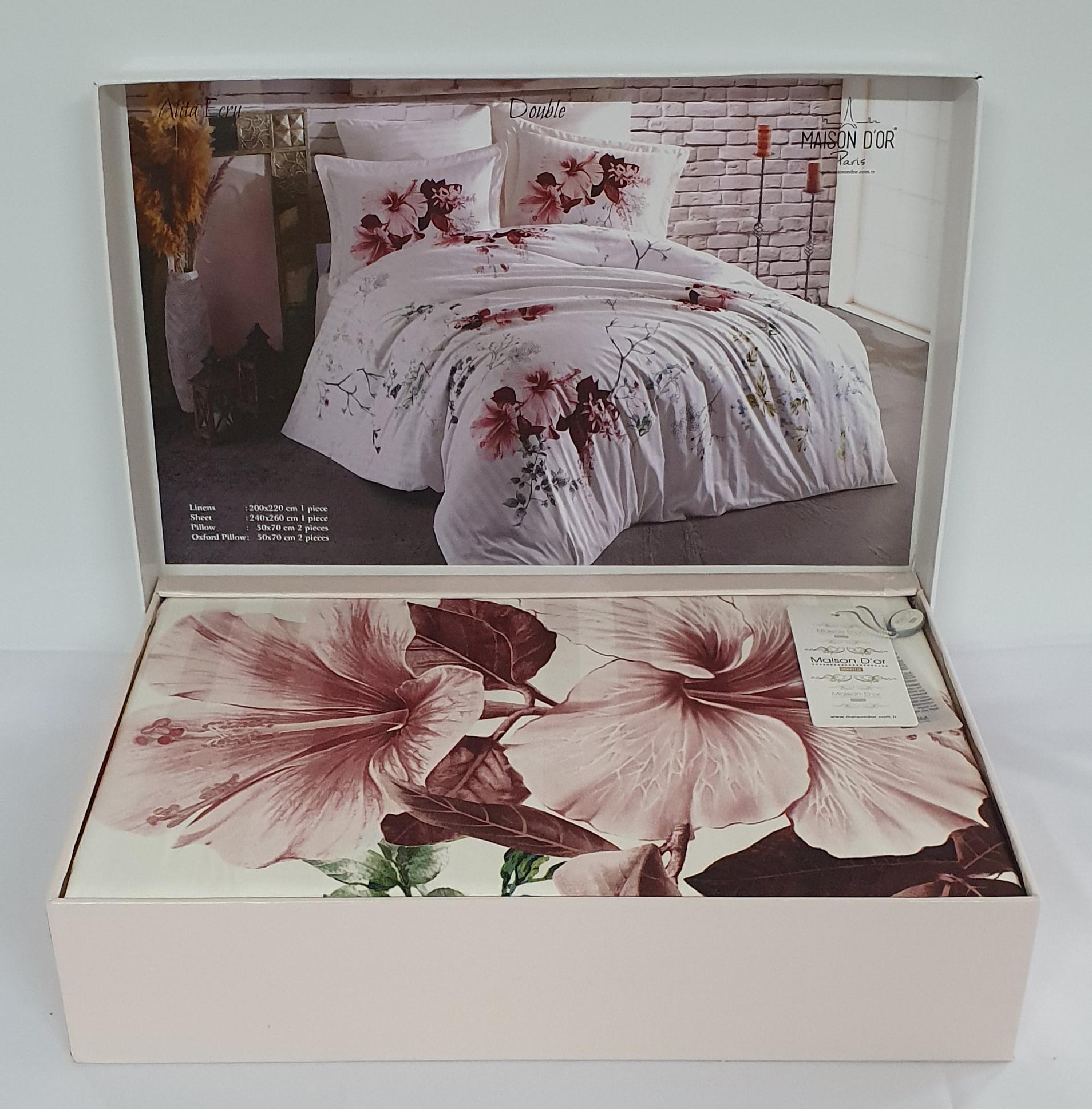 Комплект постельного белья Maison D'or Cатин 200х220 Alita Ecru (02MD200220SkAlita01)