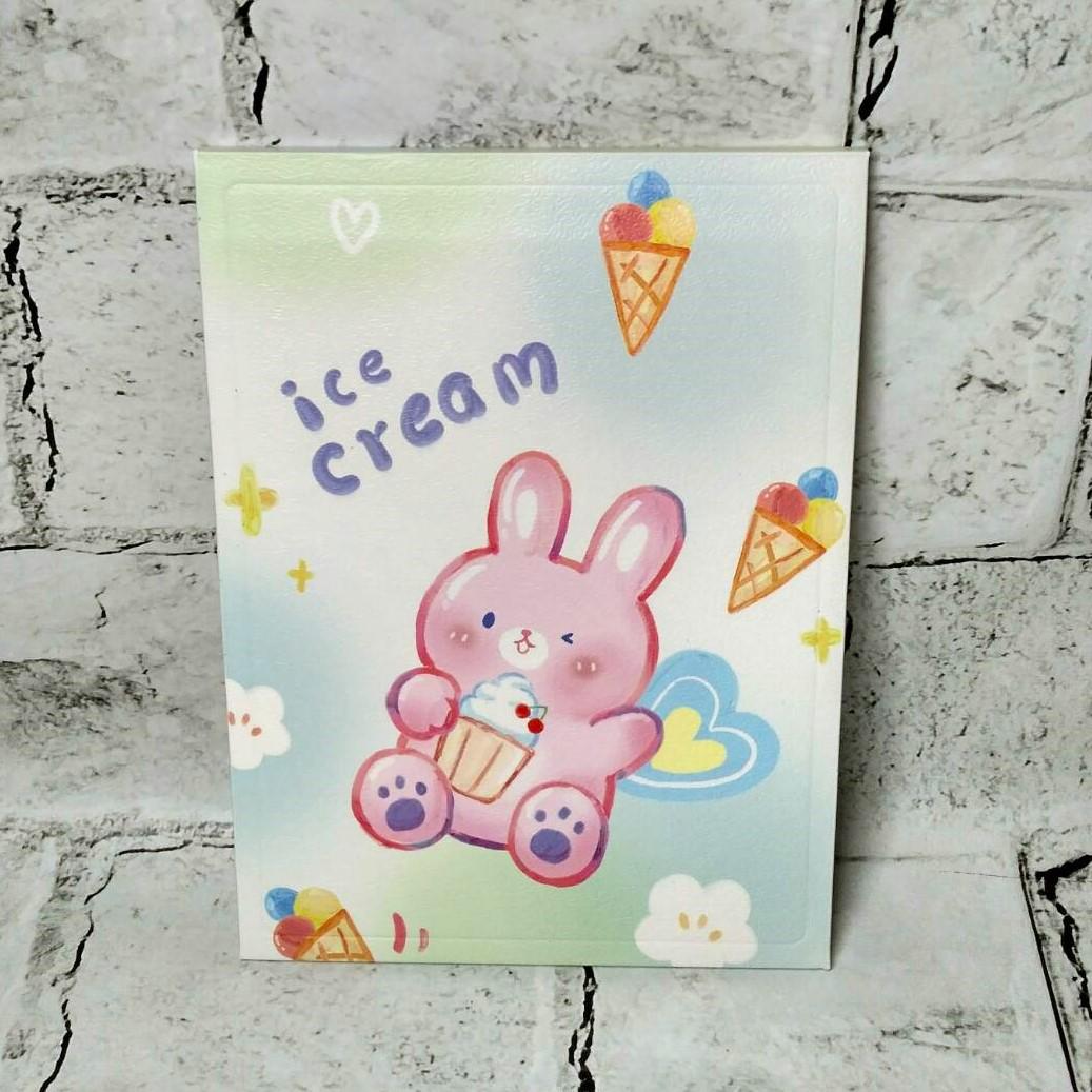 Зеркало настольное дорожное Зайчик Ice cream 21х15 см (23-289-1)
