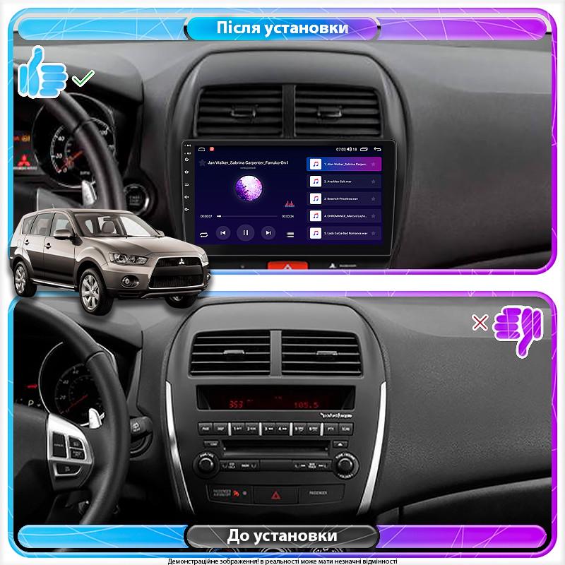 Автомагнітола штатна Lesko 4G/CarPlay/GPS/Wi-Fi для Mitsubishi Outlander Sport I 2010-2013 IPS 4/64Gb 10" (2009145702) - фото 2