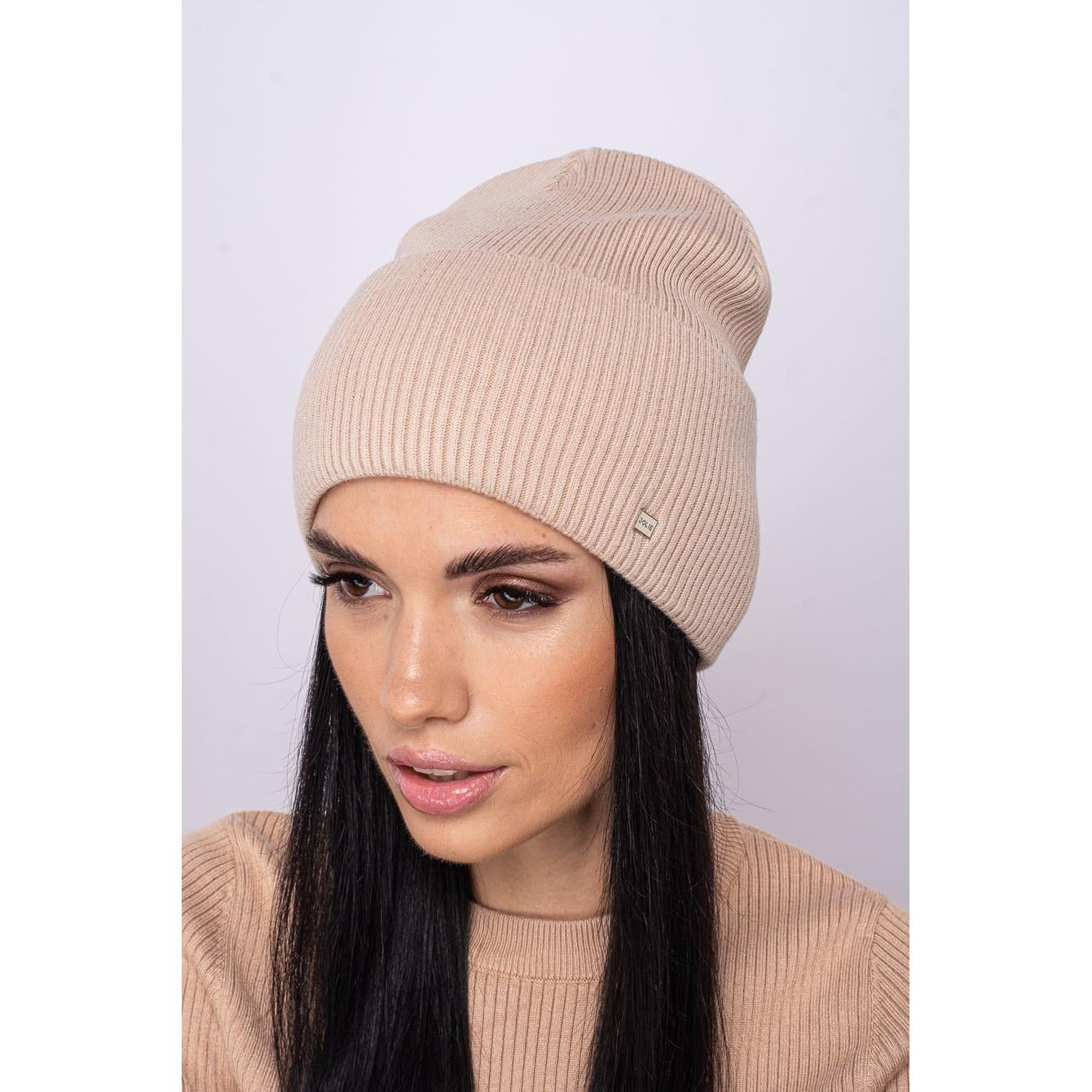 Шапка женская шерстяная Leks Факт one size Пшеничный