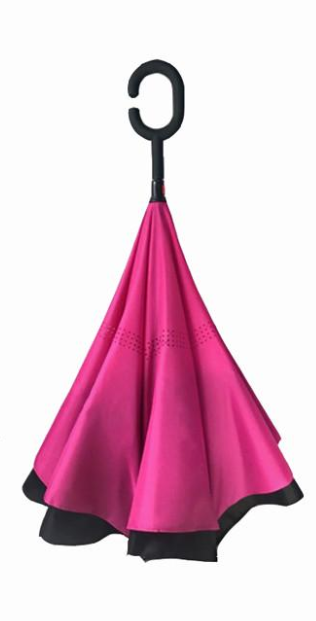 Зонтик наоборот ветрозащитный Up-Brella Розовый (1927476161)