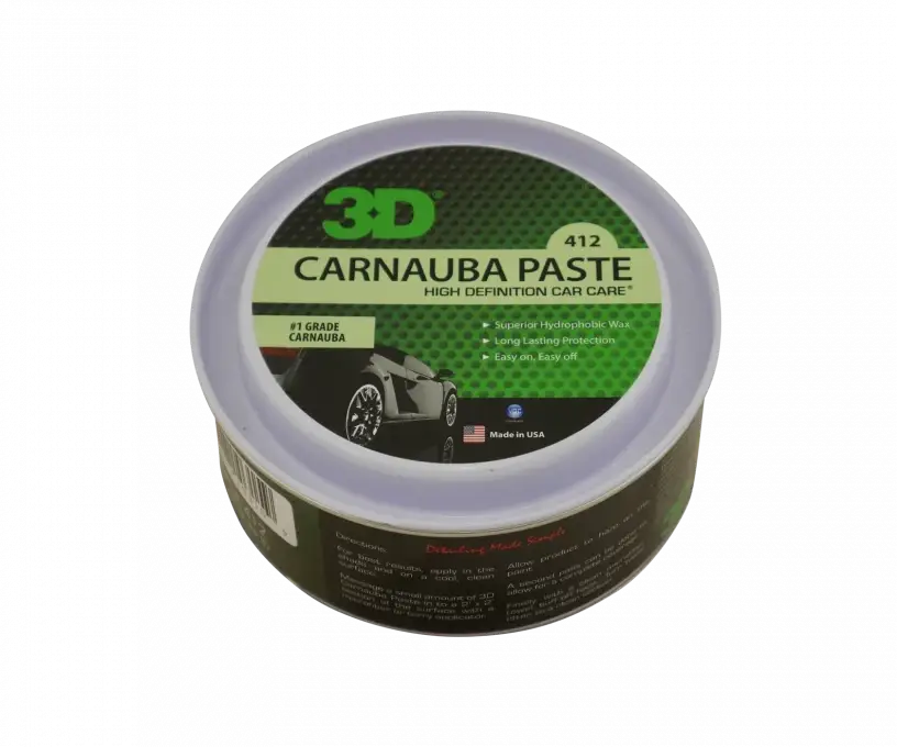Воск карнаубы с усилением блеска и глубины цвета 3D Carnauba Paste Wax Paste 327 г