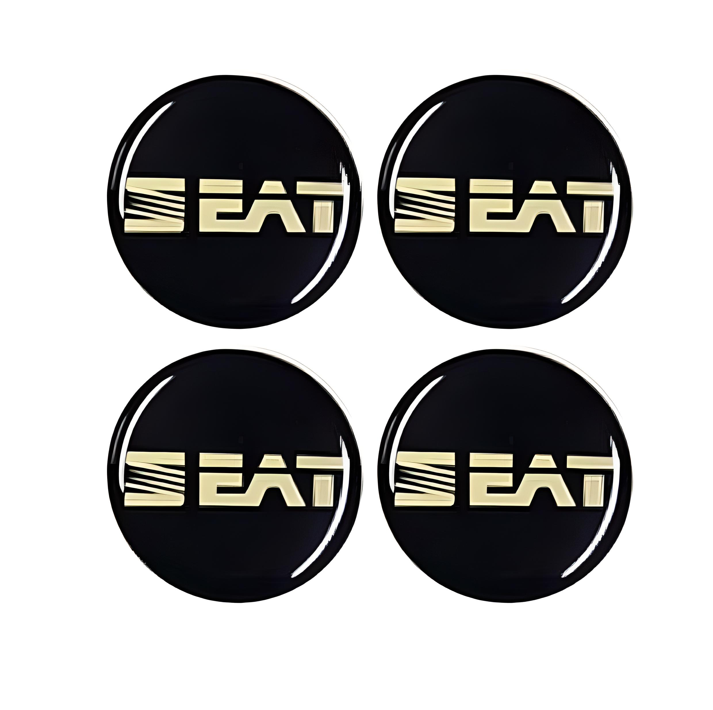 Наклейки на колпаки для Seat 60 мм Черный