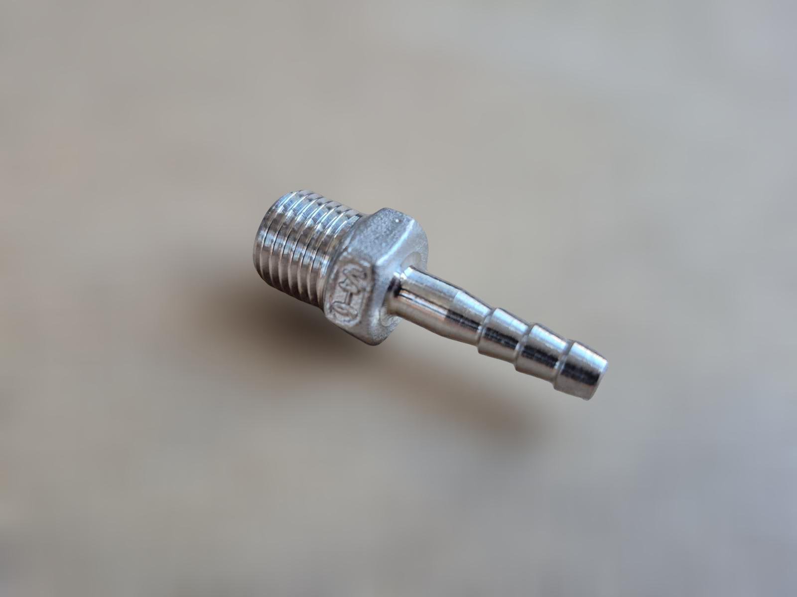 Штуцер шланговий різьбовий DN8 AISI304 BSPP Class-150 ялинка/шестигранник н/ж сталь 6 мм 1/4" (29203321) - фото 4 Штуцер шланговий різьбовий DN8 AISI304 BSPP Class-150 ялинка/шестигранник н/ж сталь 6 мм 1/4" (29203321) - фото 4