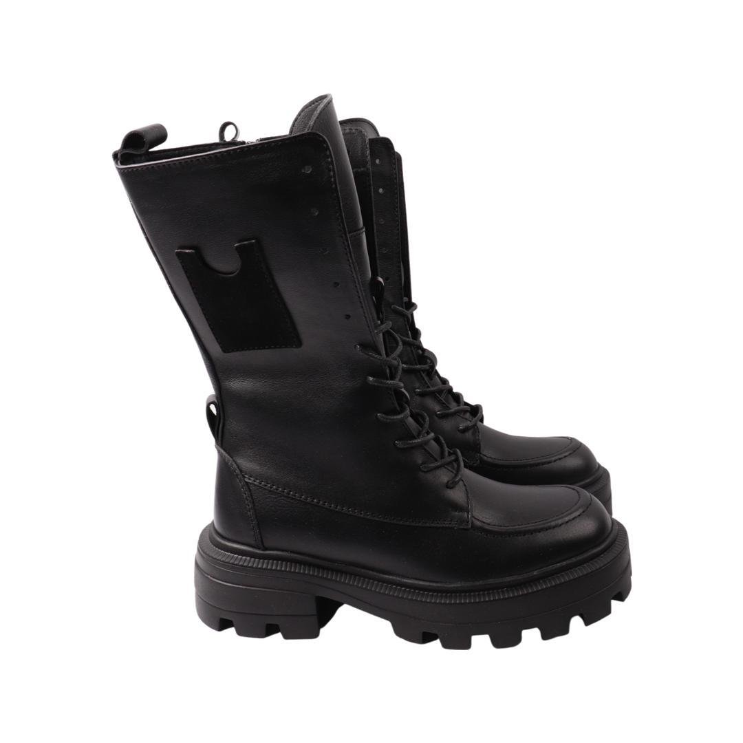 Черевики жіночі Best Vak зі шкіри р. 38 Чорний (71-22ZHC)