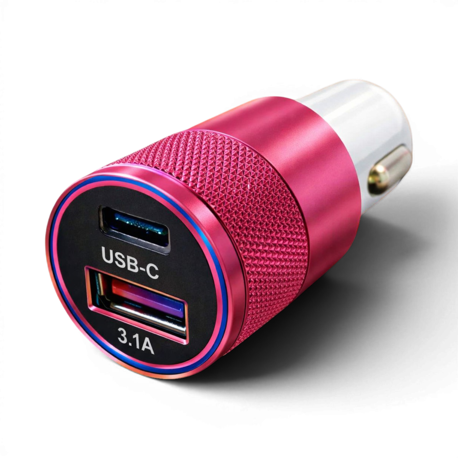 Зарядное устройство для GDragon Tech USB/Type-C в прикуриватель Розовый (60_3_0_3)