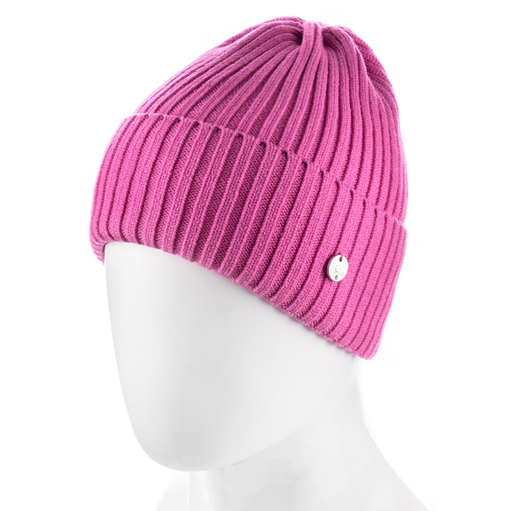 Шапка Atrics WH866 из вискозы с отворотом Фуксия