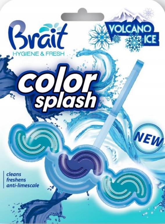 Блок для унитаза Brait Color Splash Volcano Ice 45 г (12393)