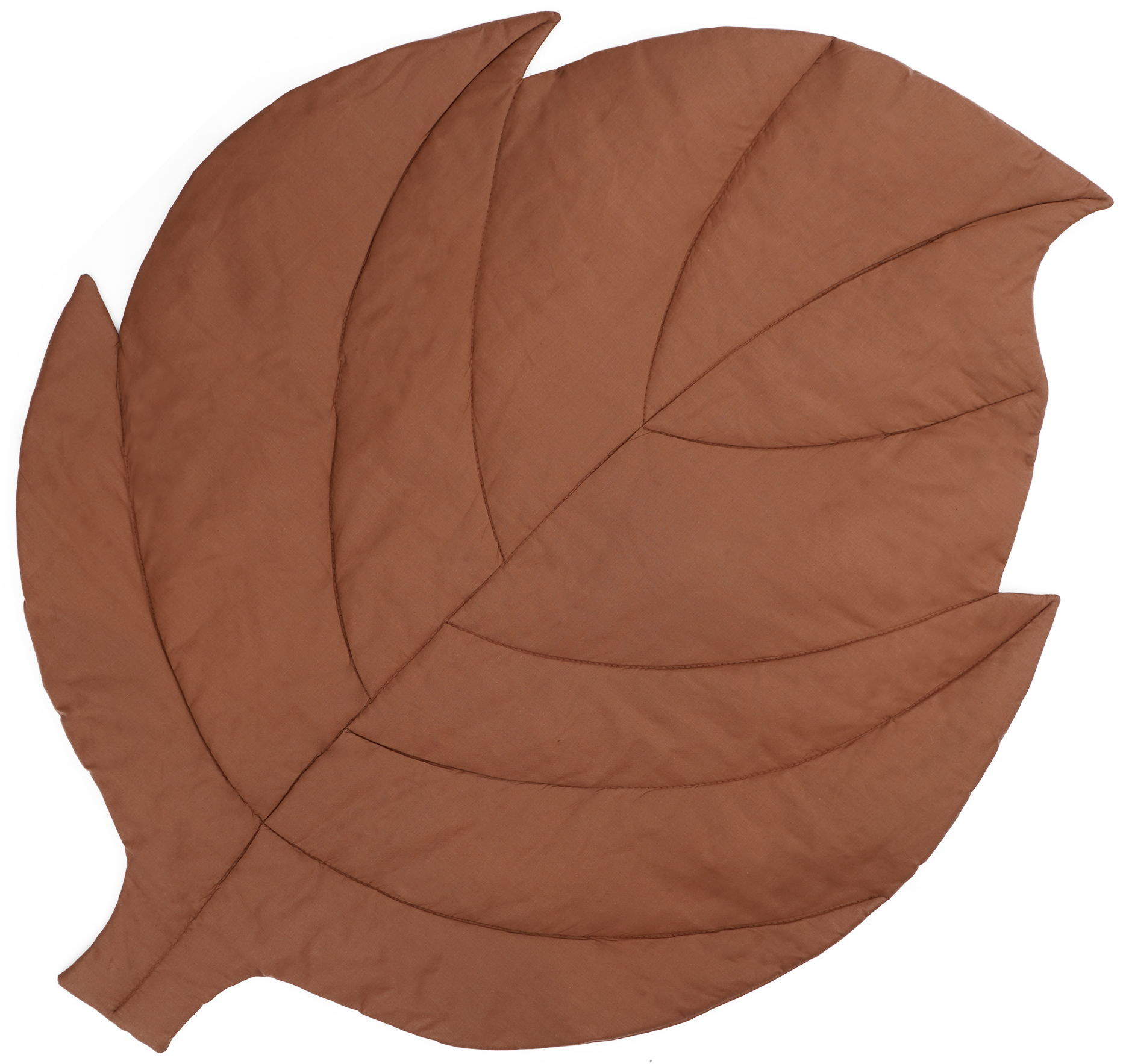 Коврик декоративный Листок 113х82 см хлопок Коричневый