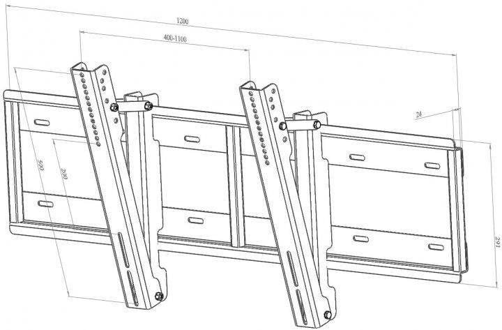 Кронштейн KSL WM4N 40-90" 600х400 - фото 6 Кронштейн KSL WM4N 40-90" 600х400 - фото 6