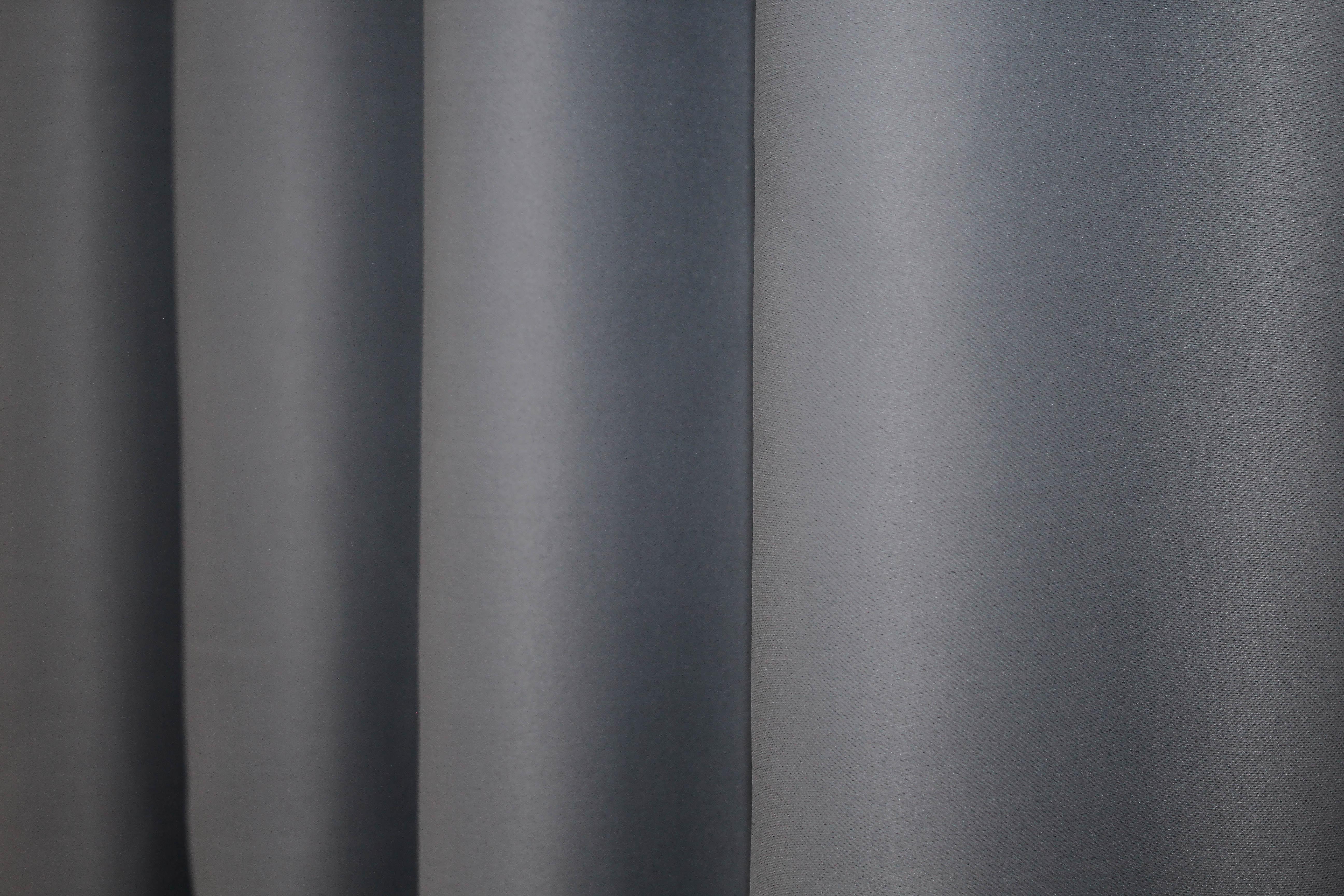 Комплект готових штор VR-Textil Блекаут Bagema Rvs №1241ш 200х270 см 2 шт. Темно-сірий (32-053) - фото 10