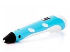 Ручка для рисования 3D Pen 2 и пластик с трафаретами 50 м Голубой - фото 3