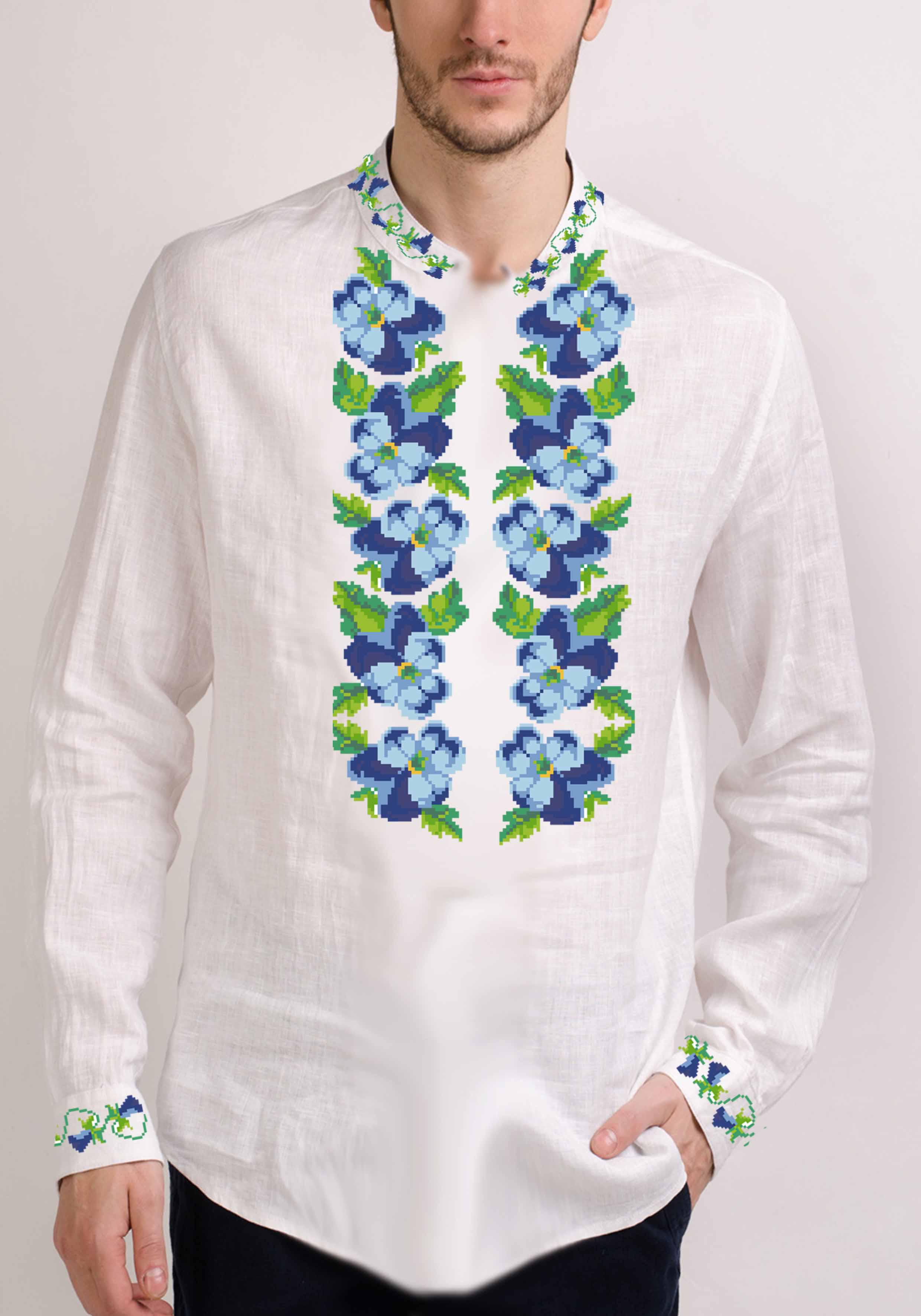 Заготовка для вишивки нитками або бісером сорочка габардин (СЧГ-389)