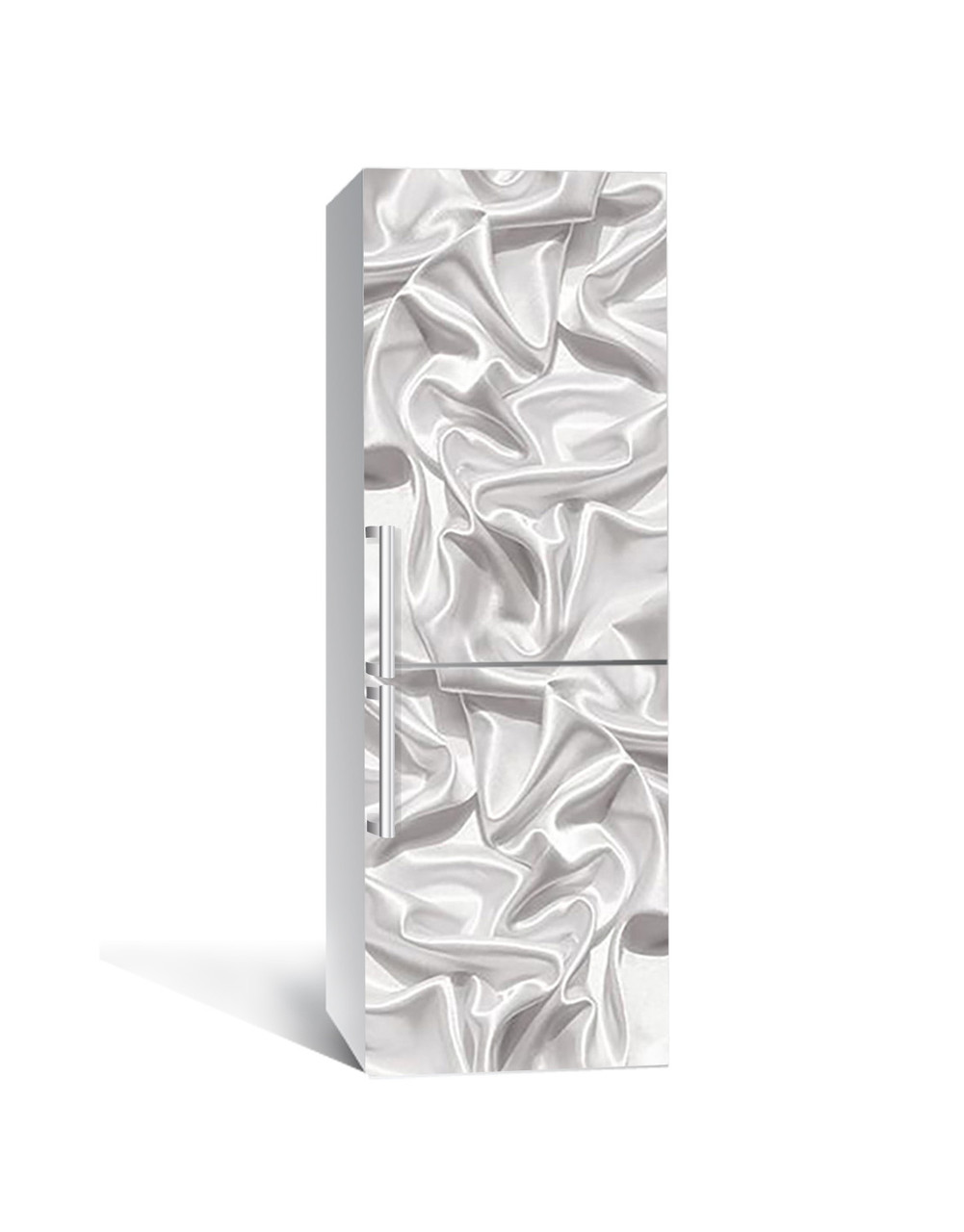 Наклейка 3D на холодильник Zatarga Белый шелк 650х2000 мм (1323455195)