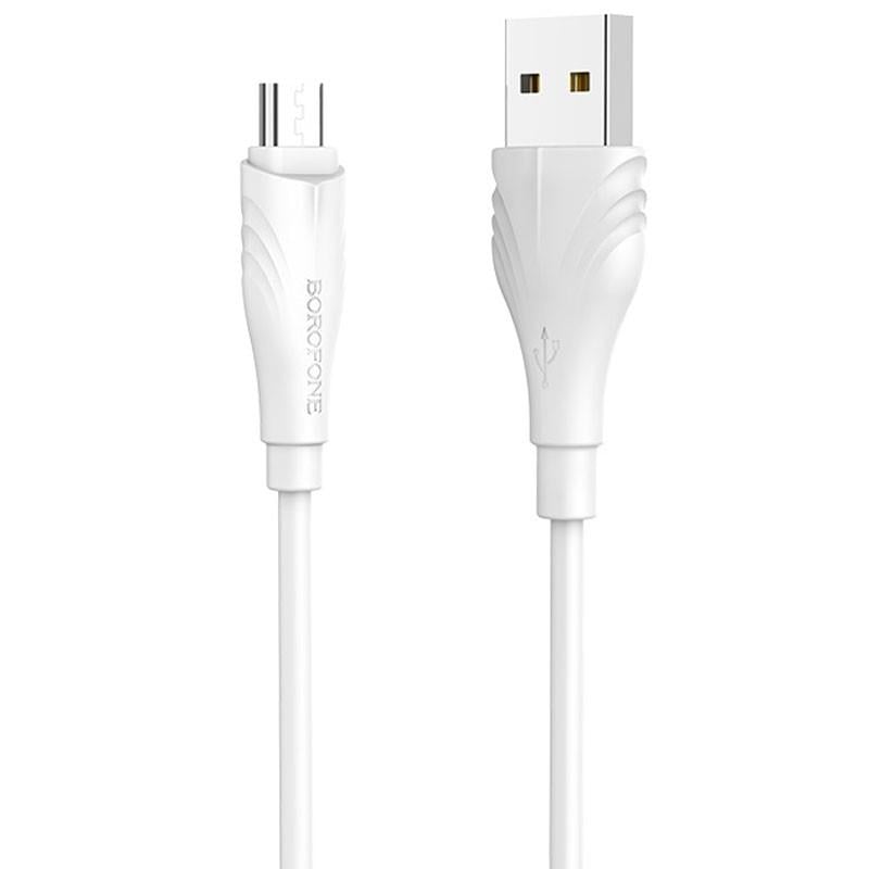 Дата кабель Borofone BX18 Optimal USB to MicroUSB 1 м White