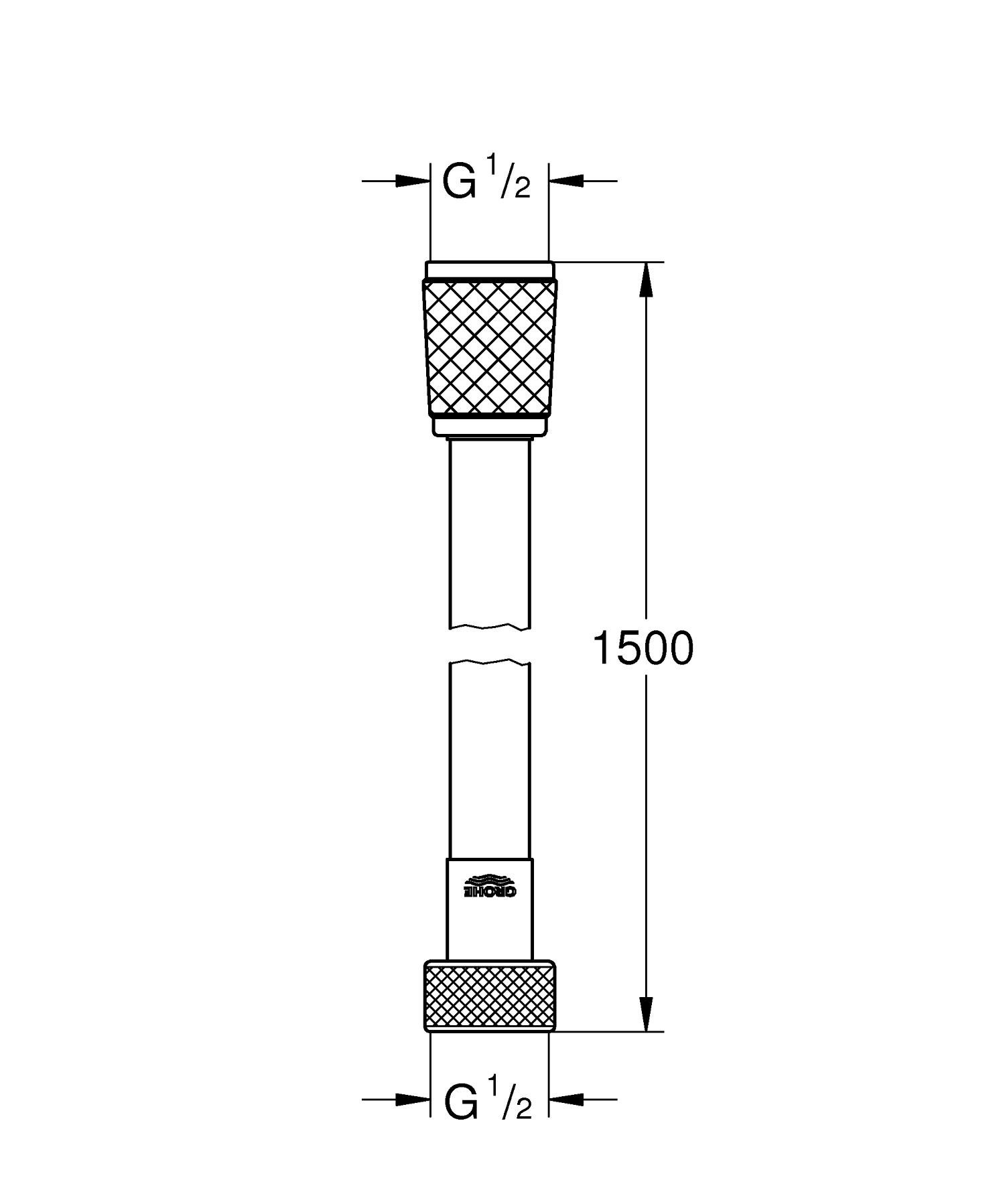 Шланг для душа силиконовый Grohe Relexaflex 28151002 1500 мм Хром (162353) - фото 2