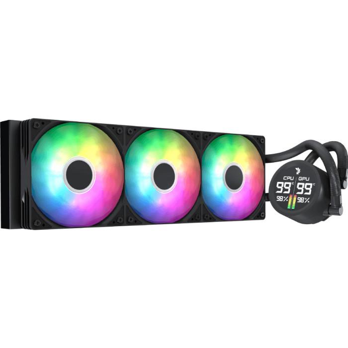 Система водяного охлаждения AeroCool Abyss L360R Digi 360 мм 320 Вт 3 вентилятора 120 мм 1800 об/мин Черный (ACLA-AD36117.11)