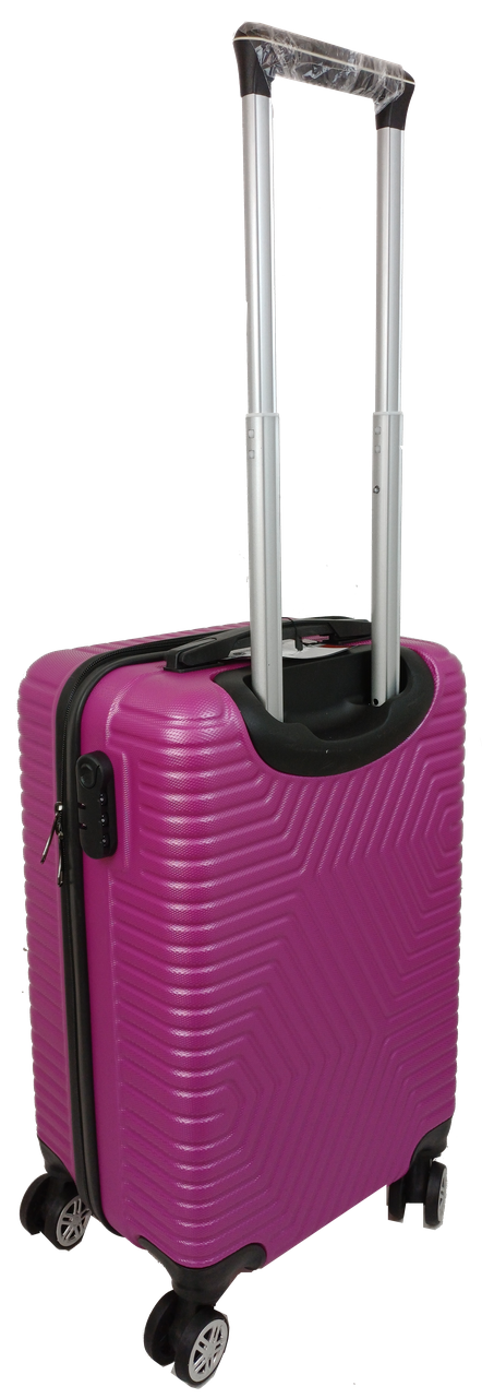 Валіза на колесах маленька GD Polo з АБС-пластику 45 л Темно-рожевий - фото 4