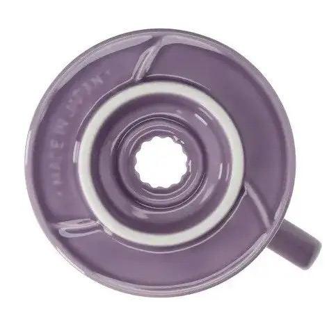 Пуровер керамический Hario v60 02 для приготовления кофе 400 мл на 4 порции Фиолетовый (VDC-02-PUH-EX) - фото 3