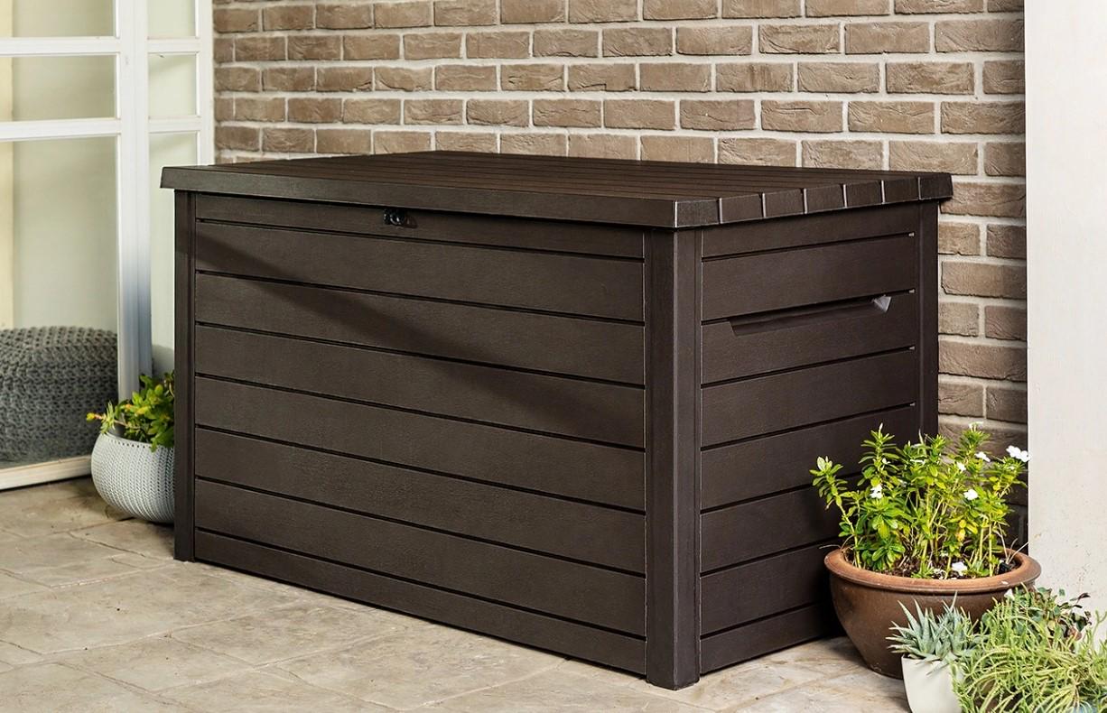 Садова скриня для зберігання Keter Ontario 870 л Коричневий (235689) - фото 2 Садова скриня для зберігання Keter Ontario 870 л Коричневий (235689) - фото 2