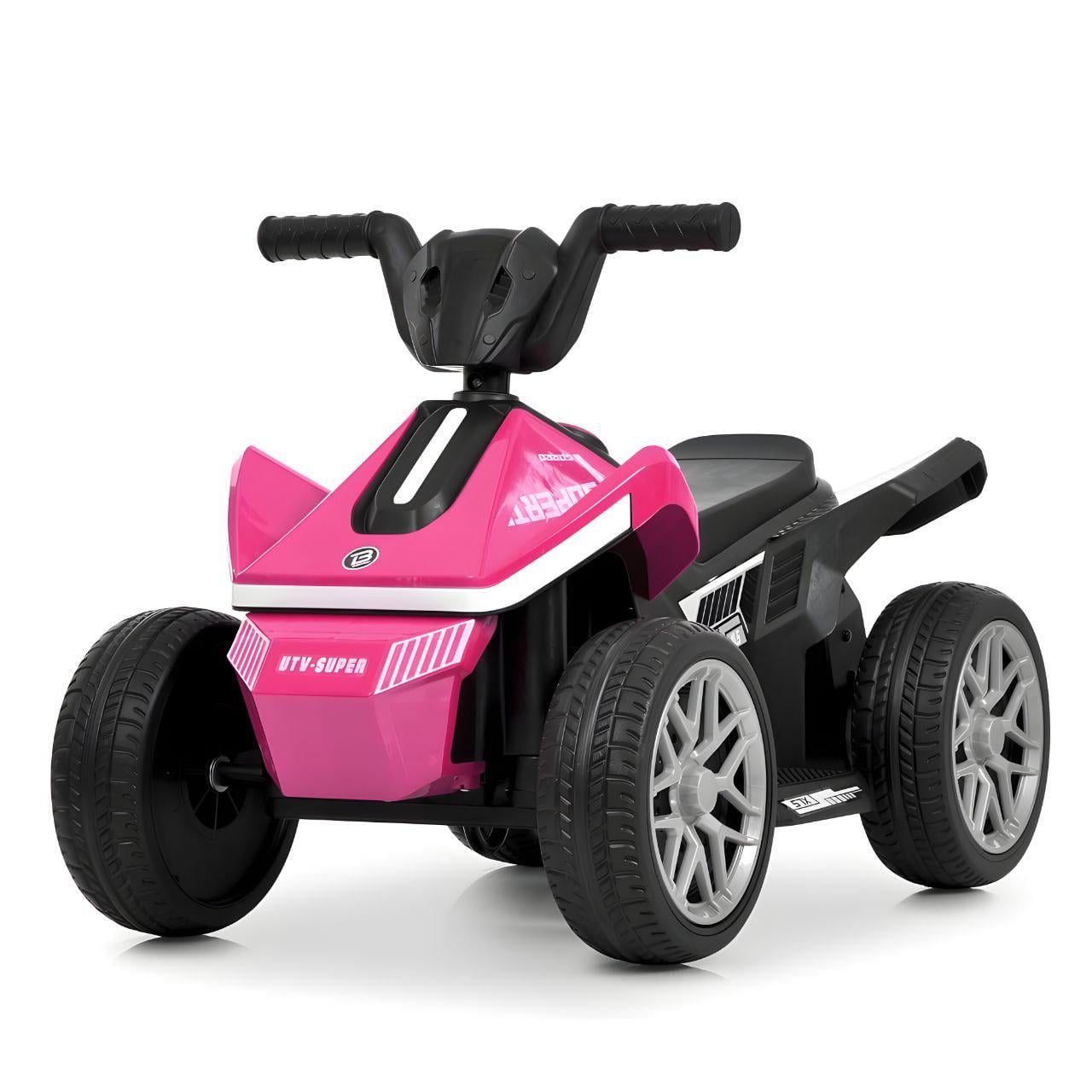 Детский электроквадроцикл Bambi Racer M 6362E-8 2 мотора 35W 6V 4 5AH Bluetooth колеса EVA светло Розовый (38136730)
