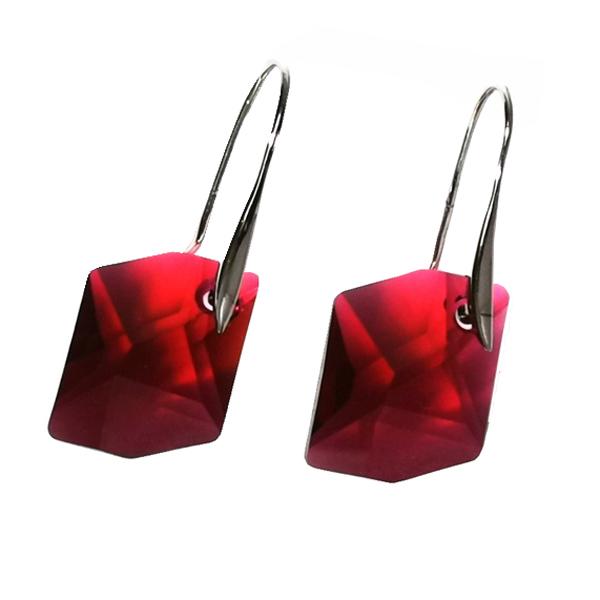 Серьги с кристаллами Сваровски Showfay 980234 Красный