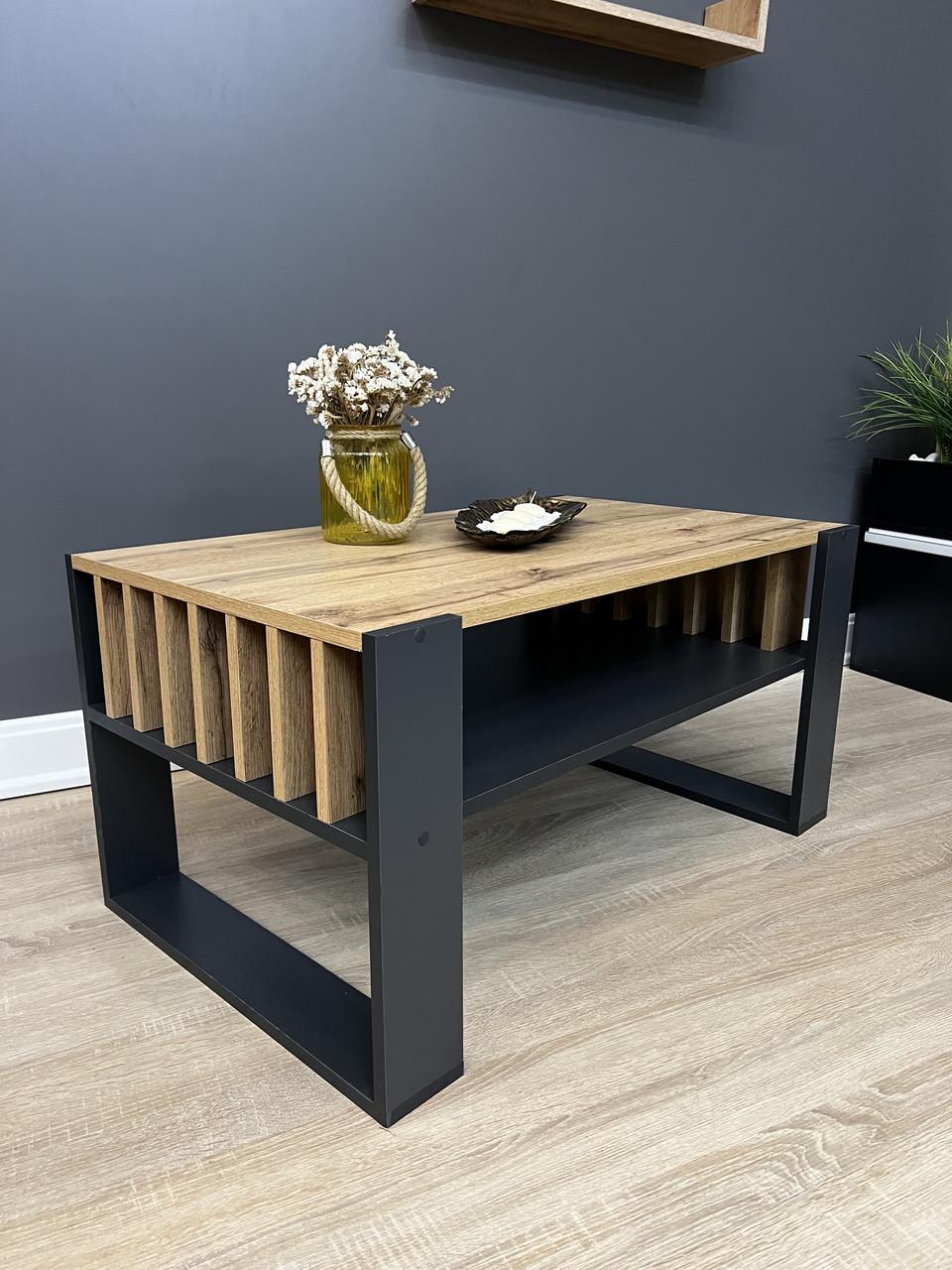 Стіл журнальний Вествуд 990/450/500 мм Дуб Аппалачі/Антрацитовий - фото 7 Стіл журнальний Вествуд 990/450/500 мм Дуб Аппалачі/Антрацитовий - фото 7