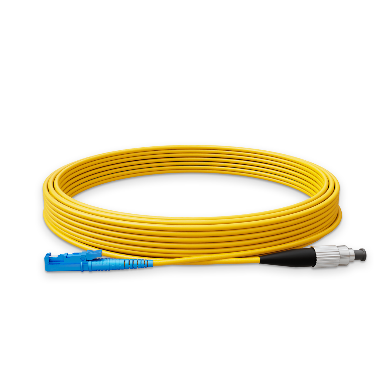 Патч-корд оптический NanoConnect E2000/UPC-FC/UPC LSZH Singlemode G.657.A2 SM Flex Simplex 2 мм 10 м Желтый (2394783169)