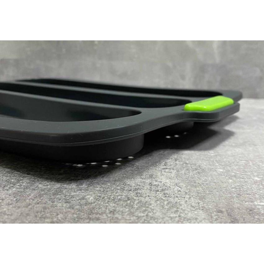 Форма силіконова для випікання хліба та багетів A-PLUS 1907 34,7х24,4х2,8 см Чорний (1692633257) - фото 2