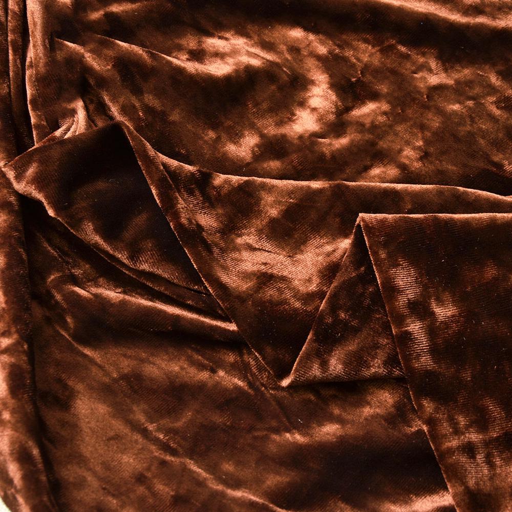 Тканина Оксамит Li V-27 Коричневий (19935)