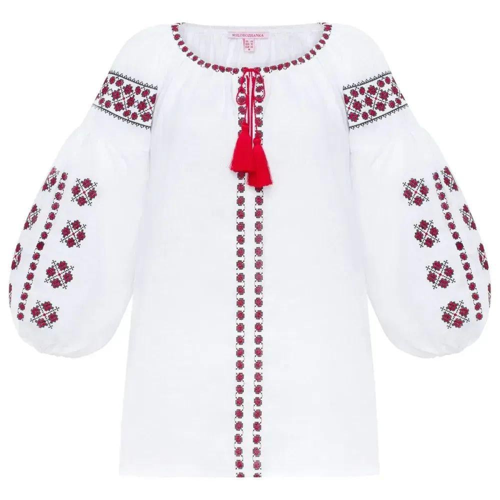 Вышиванка женская р. 42 Белый (710) - фото 2 Вышиванка женская р. 42 Белый (710) - фото 2