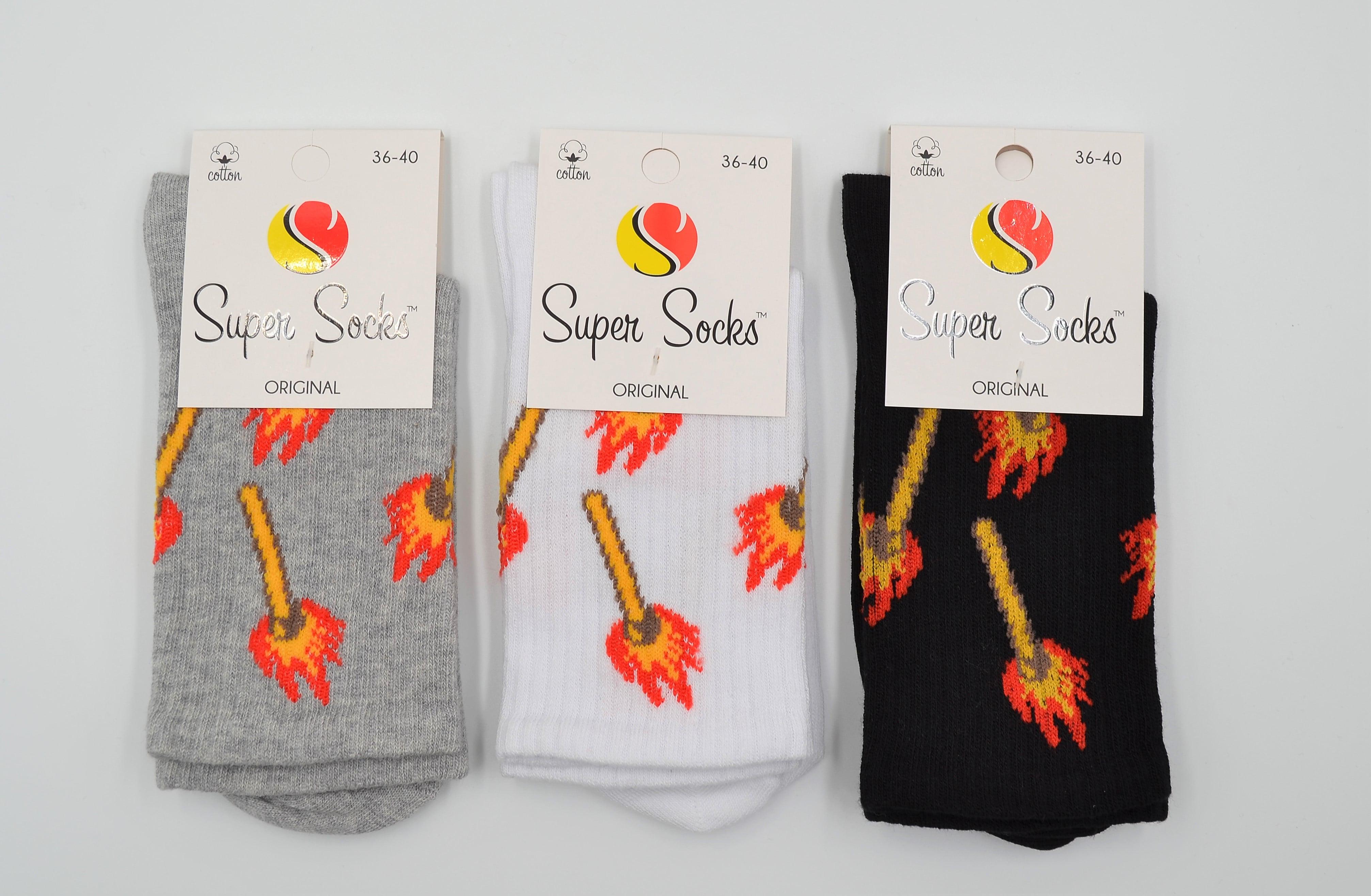 Носки универсальные демисезонные Super Socks 001.012 Спички р. 42-44 Ассорти