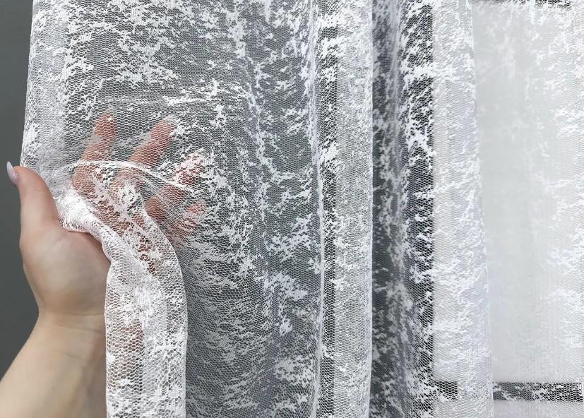 Тюль из жаккарда Мрамор 1,2 м Белый (1601т) - фото 6 Тюль из жаккарда Мрамор 1,2 м Белый (1601т) - фото 6