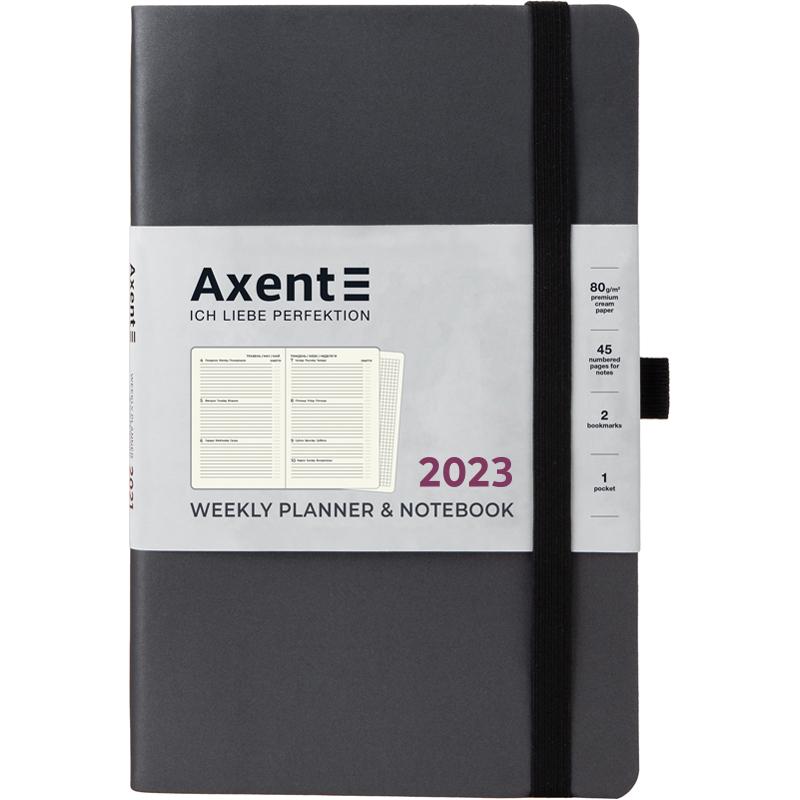 Еженедельник Axent Partner Soft 125x195 мм 96 листов Серый (8506 23 03 A)