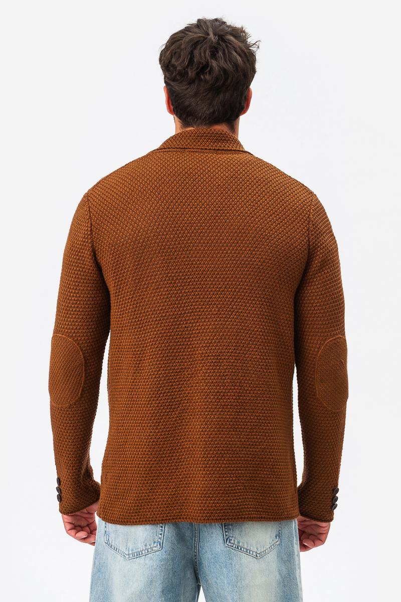 Піджак трикотажний на двух ґудзиках SVTR р. 54 Коричневий (398) - фото 5 Піджак трикотажний на двух ґудзиках SVTR р. 54 Коричневий (398) - фото 5