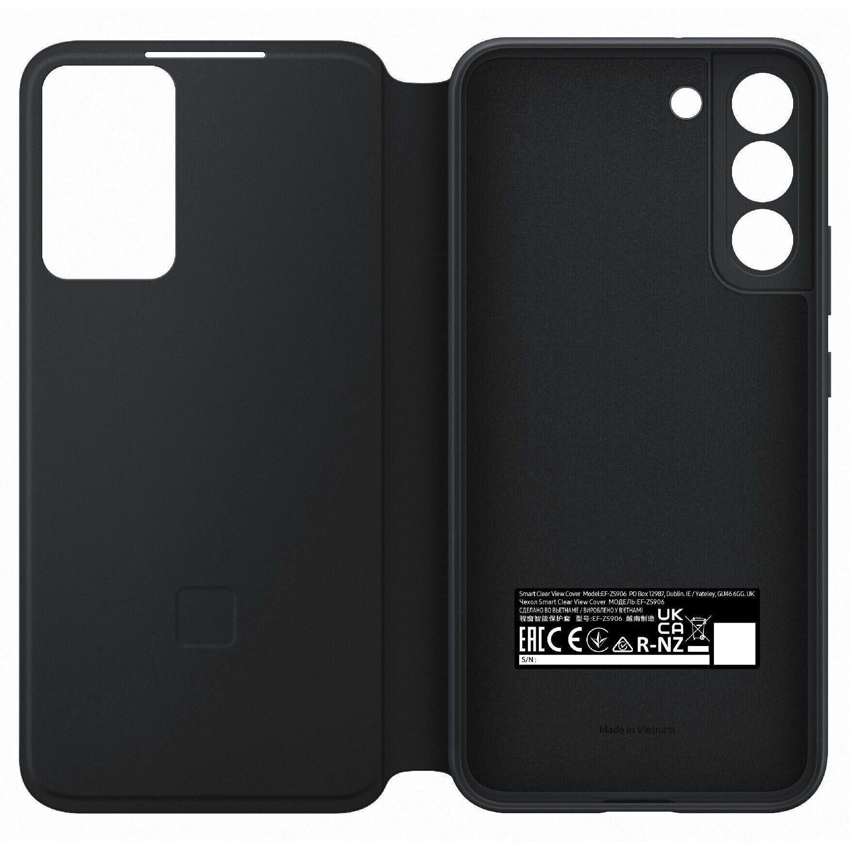 Чехол-книжка S-View Clear View Cover EF-ZS906CBEGRU для Samsung Galaxy S22 Plus (6.6") Черный - фото 3