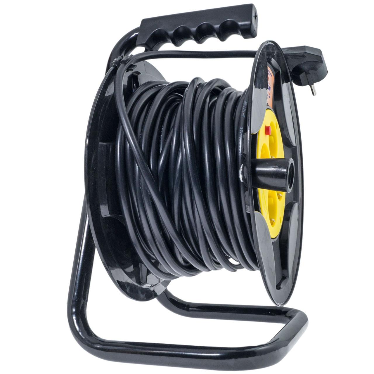 Удлинитель на катушке Quantum QM-9D4320 с термореле на 4 поста с заземлением 20 м 16А 230V 3500 Вт (18213648) - фото 2 Удлинитель на катушке Quantum QM-9D4320 с термореле на 4 поста с заземлением 20 м 16А 230V 3500 Вт (18213648) - фото 2