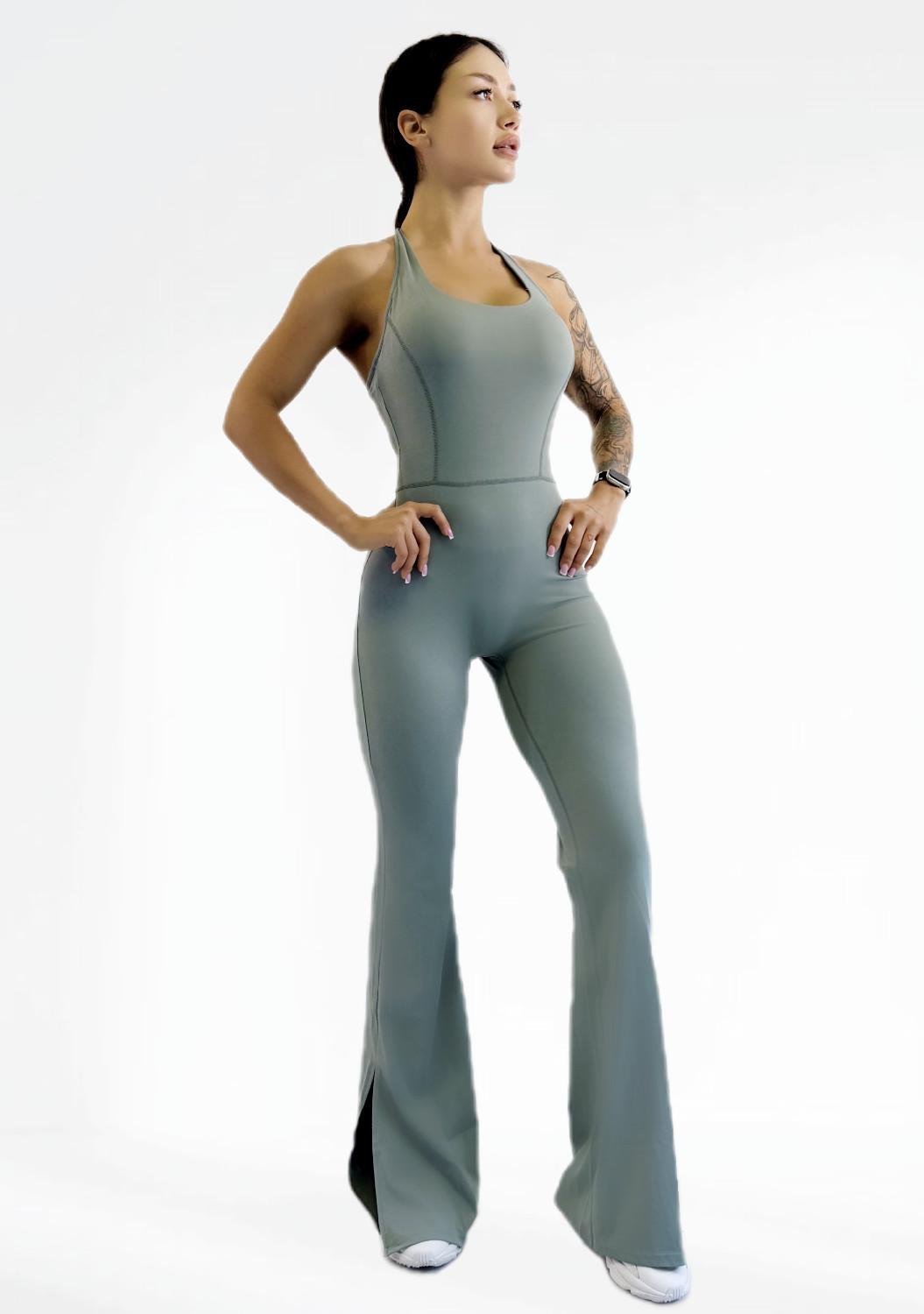 Комбинезон женский спортивный LILAFIT клеш S Оливковый (LFJ000056)