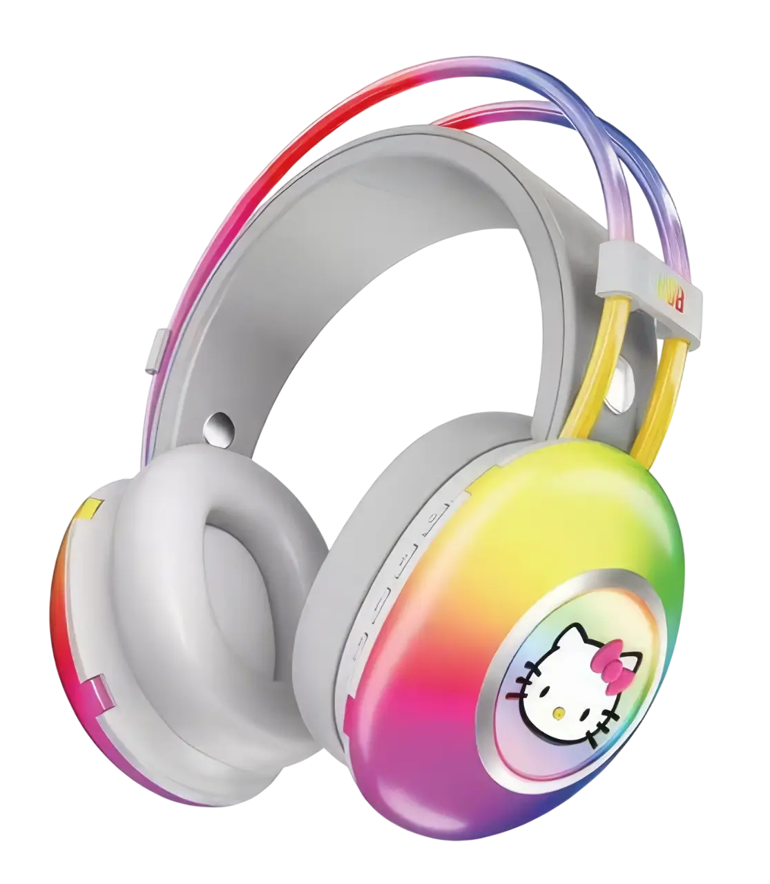 Навушники дитячі Children's Joy PG-706H з Bluetooth бездротові накладні з RGB-підсвічуванням Pink (784780610)