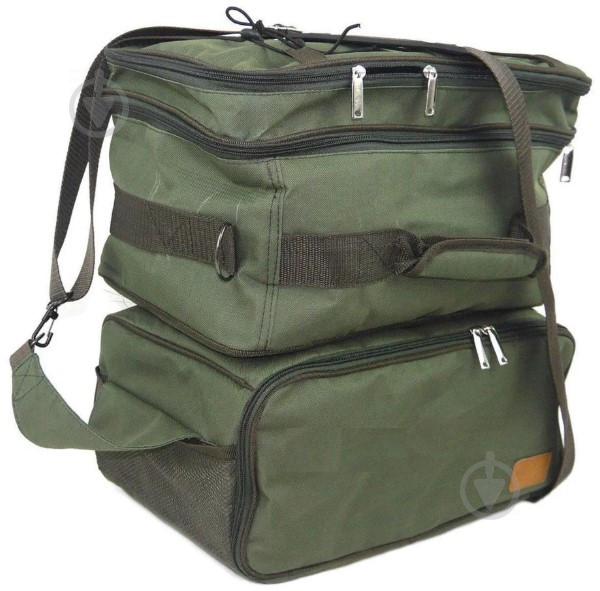 Сумка для рыбалки карповая MHZ VA P-32, 2 части, 3 отделения, зеленая Сумка для рыбалки карповая MHZ VA P-32, 2 части, 3 отделения, зеленая