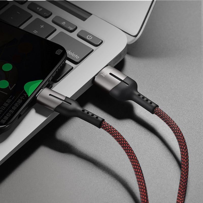 Кабель Hoco U68 Type-C 5A Gusto flash charging data cable Black - фото 2