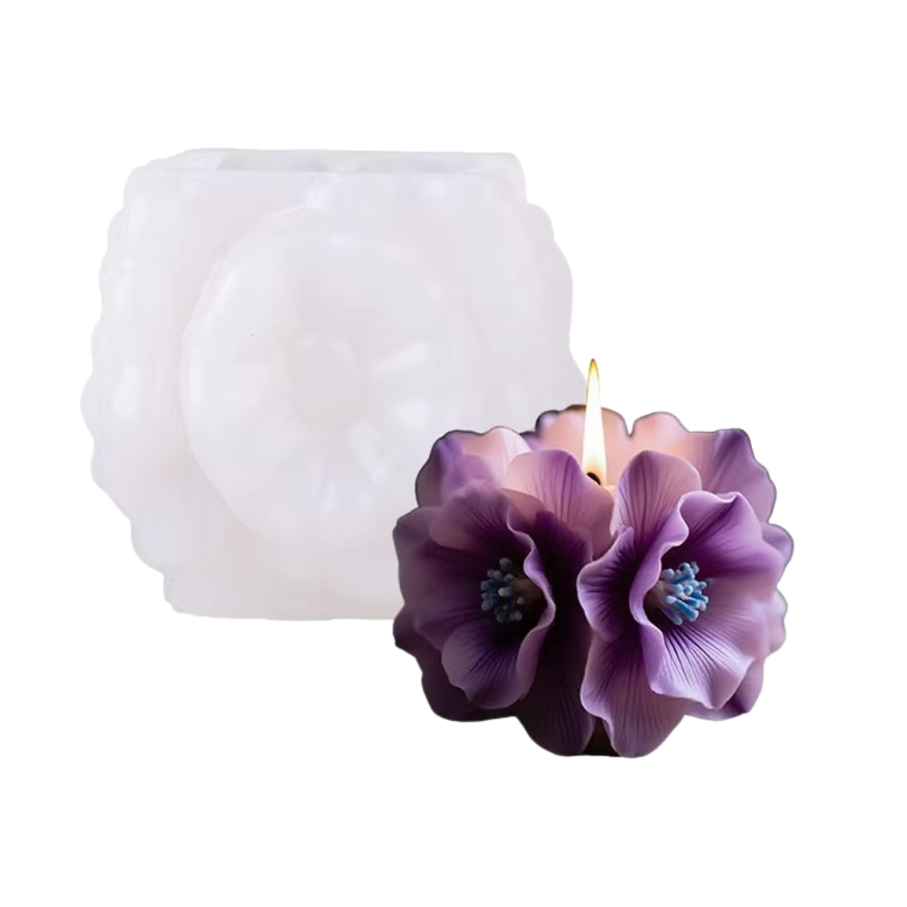 Силиконовая форма для изготовления свечи молд для изделий из пчелиного соевого воска и парафина 84х70 мм