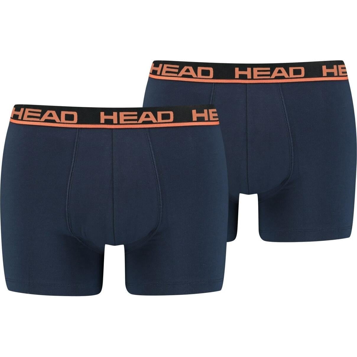 Трусы боксерки Head BASIC BOXER 2P 701202741-010 2 шт. 2XL Темно-сине-оранжевый (56905-55)