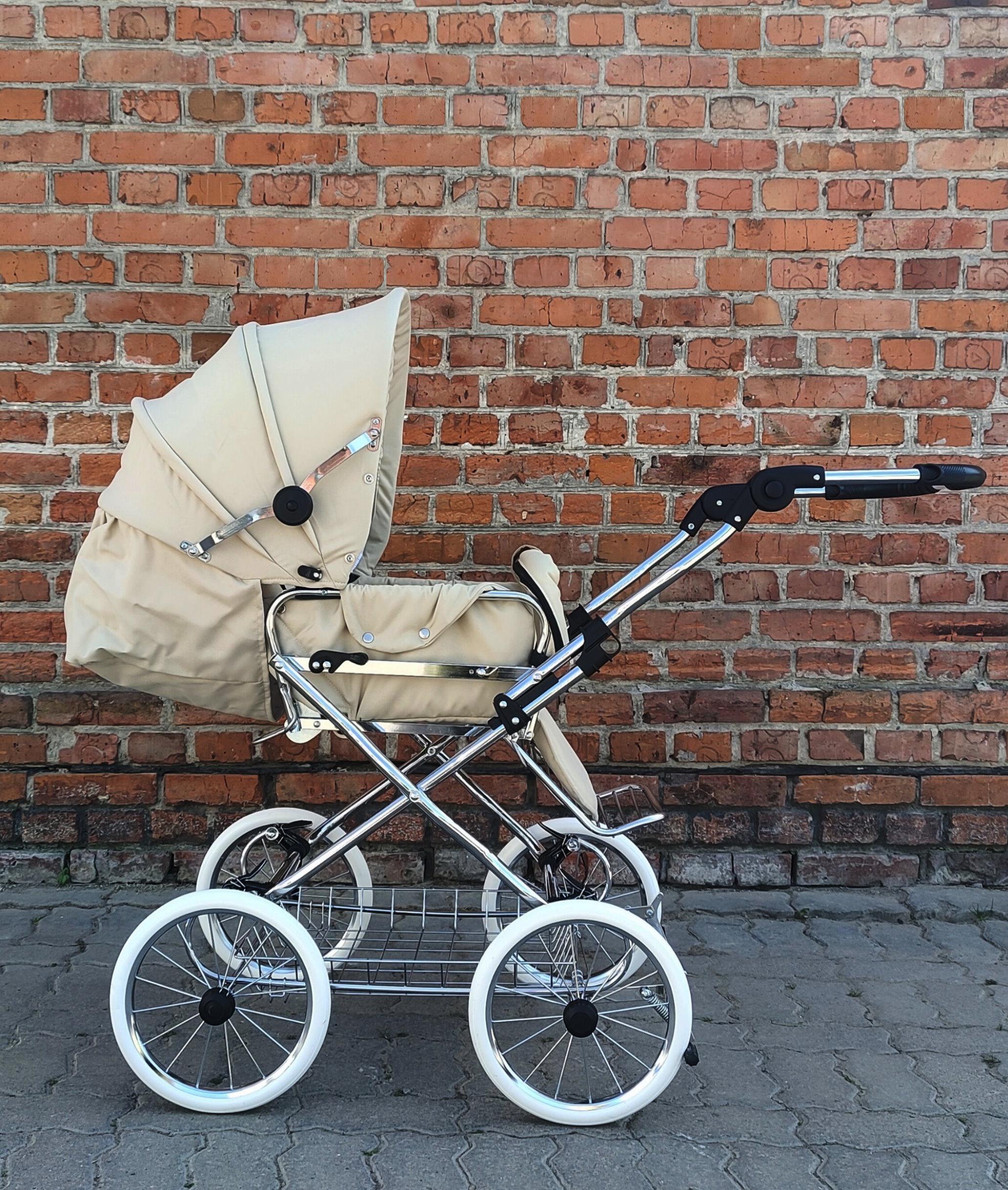 Коляска детская комбинированная Eichhorn Stroller Classic с регулируемой ручкой Бежевый - фото 2