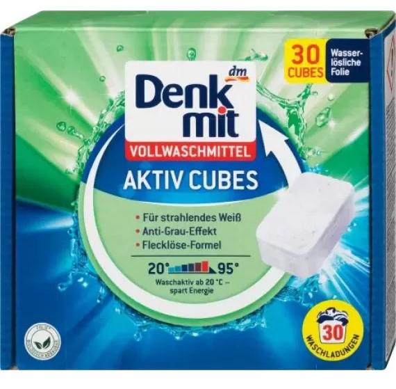 Таблетки для прання білого одягу Denkmit Aktiv Cubes 30 шт.