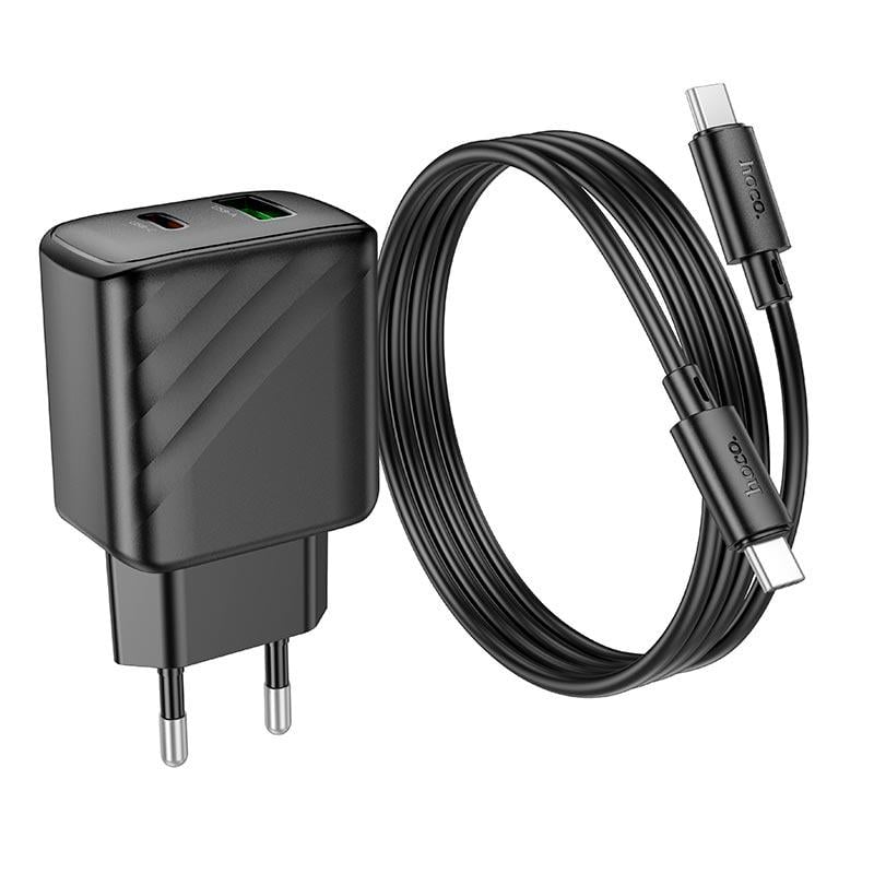 Адаптер мережевий HOCO CS23 A Type-C/Type-C 30W 3 A 1 м Black (595870) - фото 5